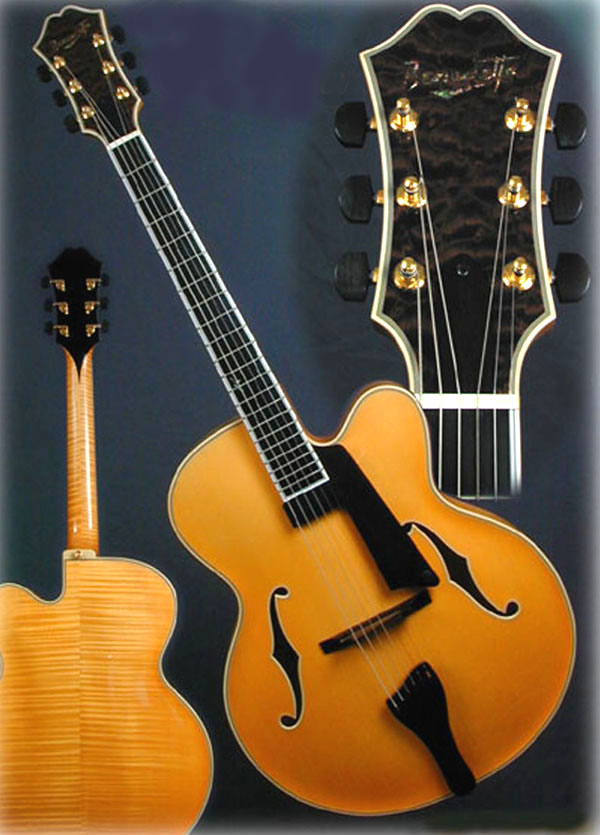 2000 Benedetto Manhattan AAAA-flamed Honey Blond (Guild Custom Shop) - Collectible!